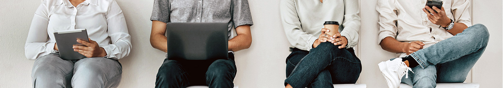 People using electronic devices to contact others.