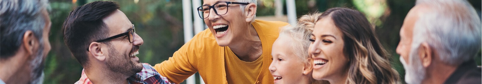family laughing together